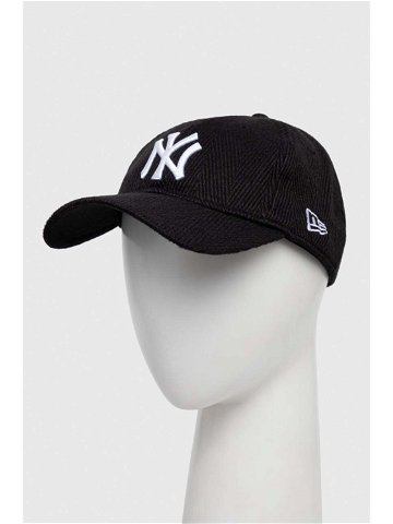 Čepice s vlněnou směsí New Era černá barva s aplikací NEW YORK YANKEES