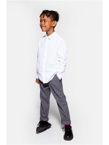 Dětské kalhoty Coccodrillo tmavomodrá barva vzorované