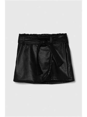 Dětská sukně Abercrombie & Fitch černá barva mini