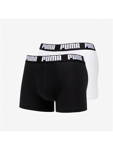 Puma 2 Pack Basic Boxers White Black