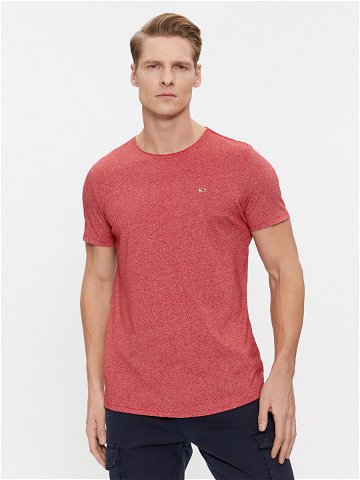 Tommy Jeans T-Shirt Jaspe DM0DM09586 Červená Slim Fit