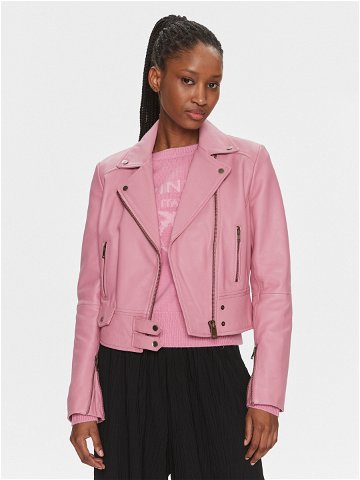 Pinko Kožená bunda Sensible 100267 Y6WL Růžová Regular Fit