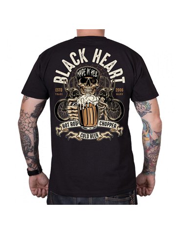 Triko BLACK HEART Beer Biker černá XXL