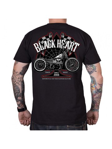Triko BLACK HEART Chopper Race černá 3XL