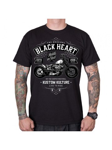 Triko BLACK HEART Moto Kult černá XXL