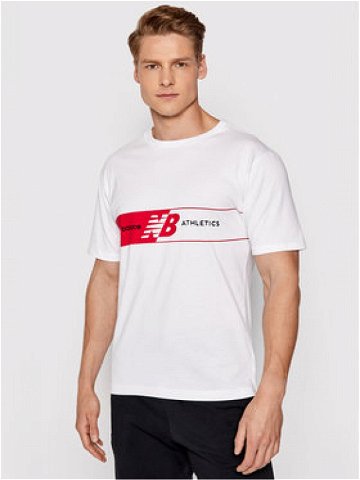 New Balance T-Shirt MT01510 Bílá Relaxed Fit