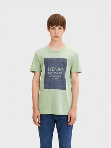 Tom Tailor Denim T-Shirt 1033036 Zelená Regular Fit