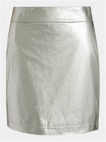 Gina Tricot Trapézová sukně 21397 Stříbrná Regular Fit