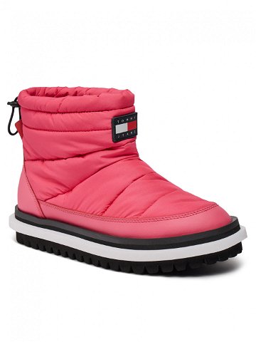 Tommy Jeans Polokozačky Tjw Padded Flat Boot EN0EN02292 Růžová