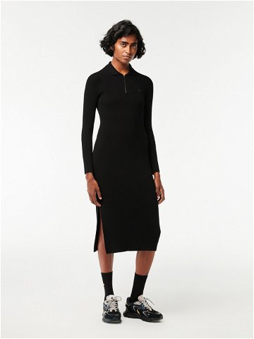 Lacoste Každodenní šaty EF0632 Černá Slim Fit