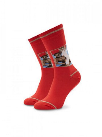 Stereo Socks Klasické ponožky Unisex Wet Nightmare Červená