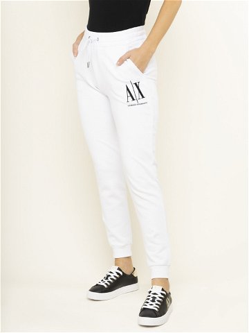 Armani Exchange Teplákové kalhoty 8NYPCX YJ68Z 1000 Bílá Regular Fit