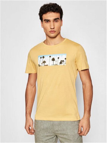 Jack & Jones T-Shirt Azure 12189032 Žlutá Regular Fit