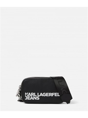 Kabelka karl lagerfeld jeans logo embossed camera bag černá none