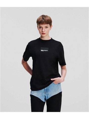 Tričko karl lagerfeld jeans klj regular sslv logo tee černá l