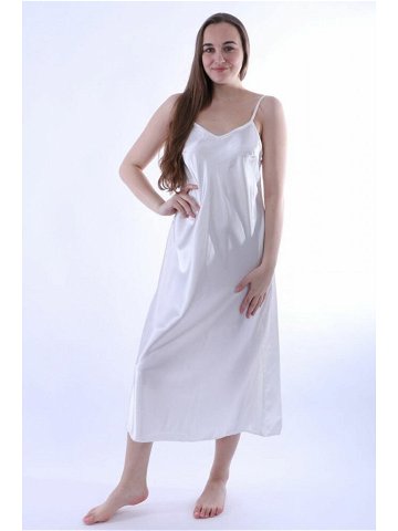 Dlouhá saténová košilka model 926453 bílá – Kalimo Barva bílá Velikost XXL