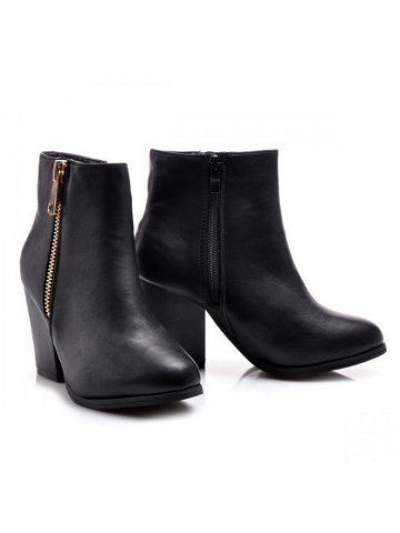 Černé kotníčkové dámské boty s zipem 38 model 1659903 – AMERICAN CLUB
