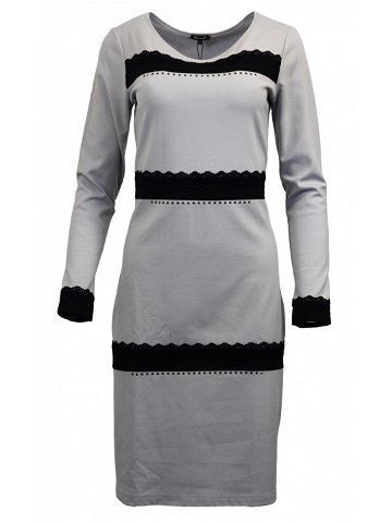 Šaty šedá s černou krajkou L model 2976686 – Favab