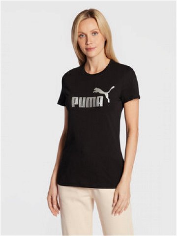 Puma T-Shirt Essentials Metallic Logo 848303 Černá Regular Fit