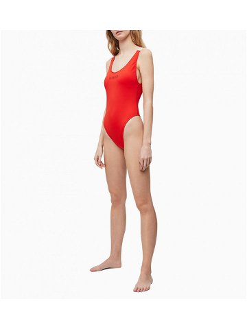 Jednodílné plavky model 7755519 červená červená M – Calvin Klein
