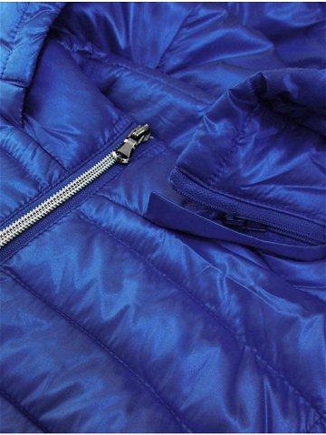 Prošívaná lesklá dámská vesta v chrpové barvě model 9082793 modrá S 36 – Libland