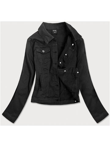 Jednoduchá černá dámská džínová bunda s kapsami model 15032356 Černá XL 42 – M B J