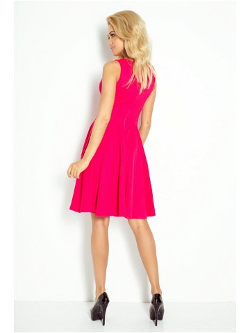 Společenské šaty s sukní středně dlouhé malinové S růžová S model 15042802 – numoco
