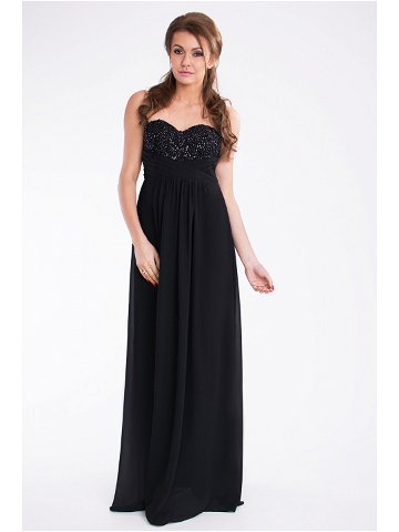 Dámské dlouhé společenské šaty černé Černá M PINK černá M model 15042815 – PINK BOOM