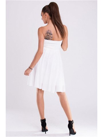 Dámské značkové šaty & s sukní bílé Bílá S & model 15042824 – EVA & LOLA Velikost S Barvy bílá