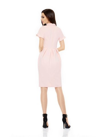 Dámské společenské šaty s a krátkým rukávem dlouhé Růžová M model 15042946 – Lemoniade Velikost M