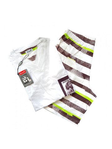 Pánské pyžamo model 15074337 V KR bílá M – Favab