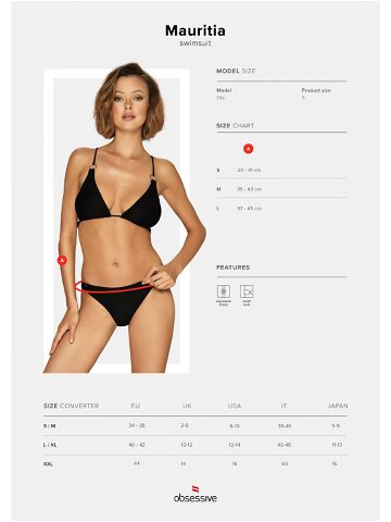 Sexy plavky model 15132496 – Obsessive Velikost L Barvy černá
