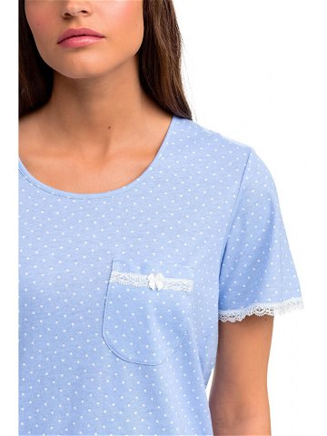 Pohodlná dámská noční košile model 15193975 modrá S – Vamp