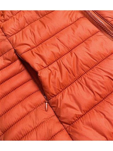 Prošívaná dámská vesta v barvě oranžový S 36 model 15512688 – J STYLE