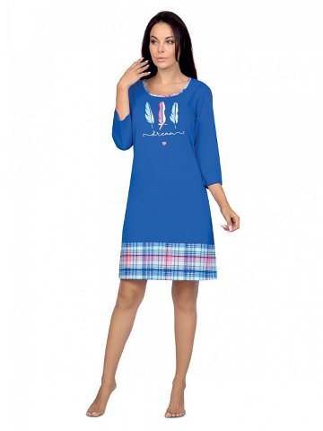 Dámská noční košile Regina 401 7 8 S-XL Modrá S
