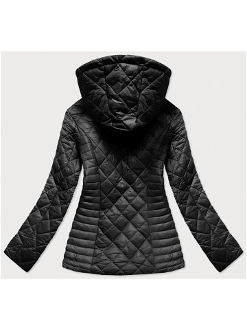 Černá prošívaná dámská bunda s kapucí model 15856210 černá XL 42 – Ann Gissy