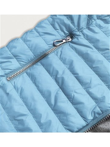 Modrá dámská bunda s kapucí model 16143341 Modrá S 36 – LHD