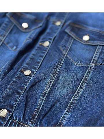 Tmavě modrá dámská džínová netopýří bunda model 16148215 Modrá XL 42 – P O P SEVEN