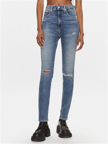Calvin Klein Jeans Jeansy J20J222143 Modrá Skinny Fit