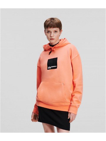Mikina karl lagerfeld jeans klj logo hoodie oranžová l