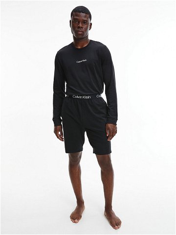 Pánské tričko s dlouhým rukávem model 16235246 UB1 Černá černá M – Calvin Klein