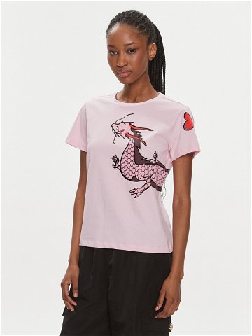 Pinko T-Shirt Quentin 100535 A1RN Růžová Regular Fit