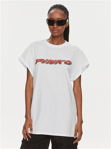Pinko T-Shirt 103138 A1P7 Bílá Relaxed Fit