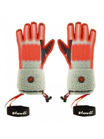 Vyhřívané rukavice ve stylu shearling Glovii GS3 béžovo-černá XL