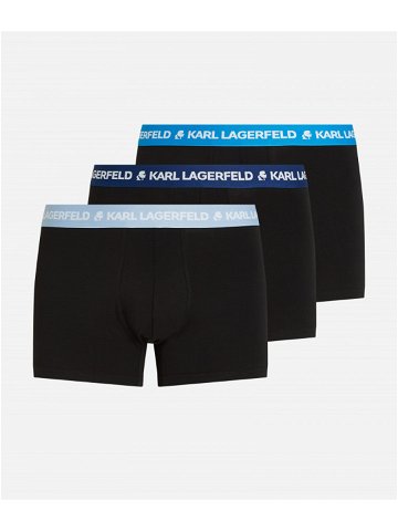 Spodní prádlo karl lagerfeld logo trunk colorband 3-pack modrá xl