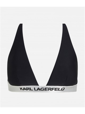 Plavky karl lagerfeld logo triangle top w elastic černá xl