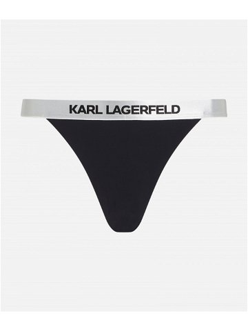 Plavky karl lagerfeld logo bikini bottom w elastic černá xl