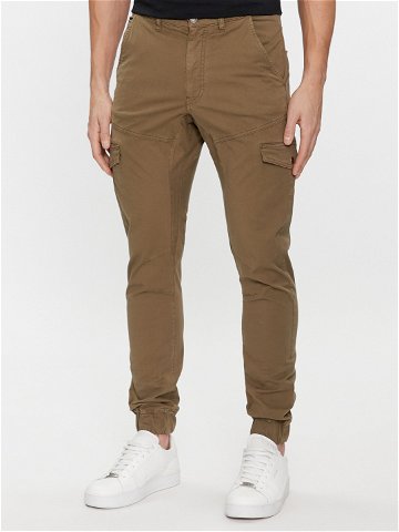 Guess Kalhoty z materiálu New Kombat M4RB17 WFYSA Khaki Slim Fit
