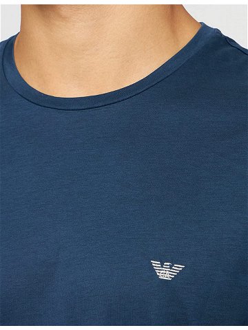 Pánské triko Mořská model 16259380 – Emporio Armani Velikost XL Barvy Modrá
