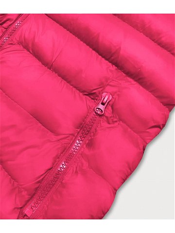 Krátká růžová dámská prošívaná vesta model 16279840 Růžová S 36 – J STYLE